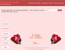 Tablet Screenshot of flying-heart.de